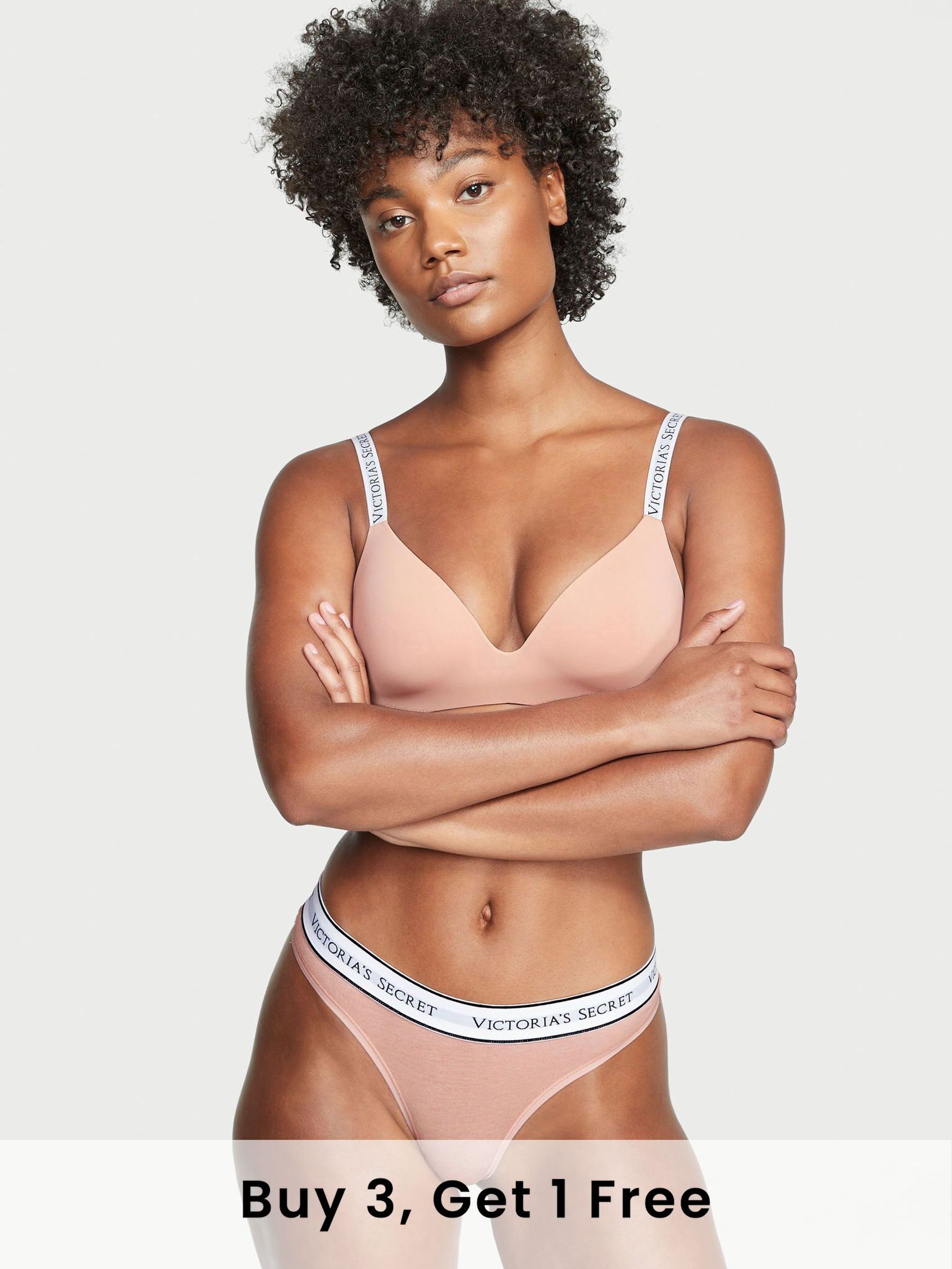Misty Rose Pink Thong Knickers (Q98066) | £9