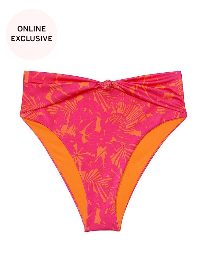Pink Shells High Waisted Swim Bikini Bottom (Q98068) | £12