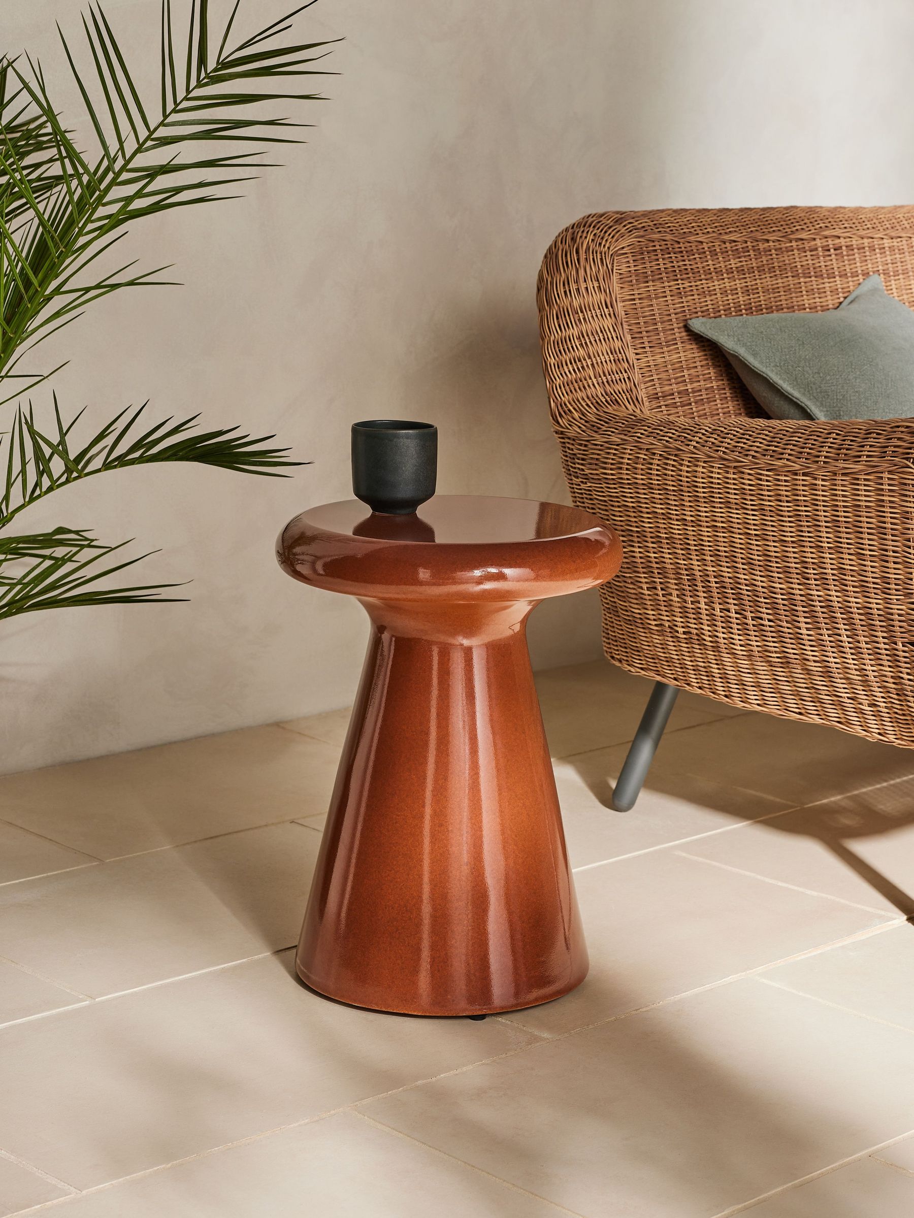 Roffey Garden Side Table in Terracotta (Q98642) | £229