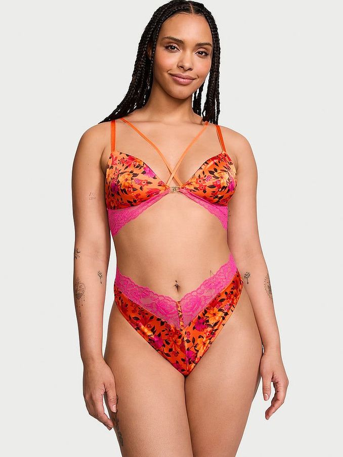 Island Vibes Orange Tropical Print Bodysuit (Q99620) | £34