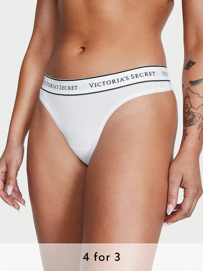 White Thong Knickers (Q99629) | £9