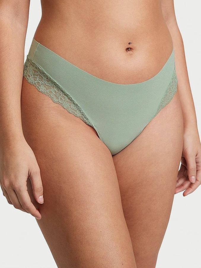 Seasalt Green Posey Lace Thong Knickers (Q99661) | £4