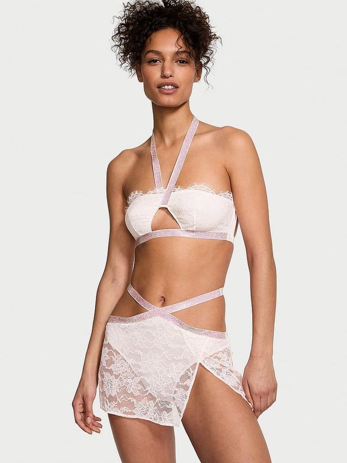Coconut White Bling Halter Set (Q99718) | £105