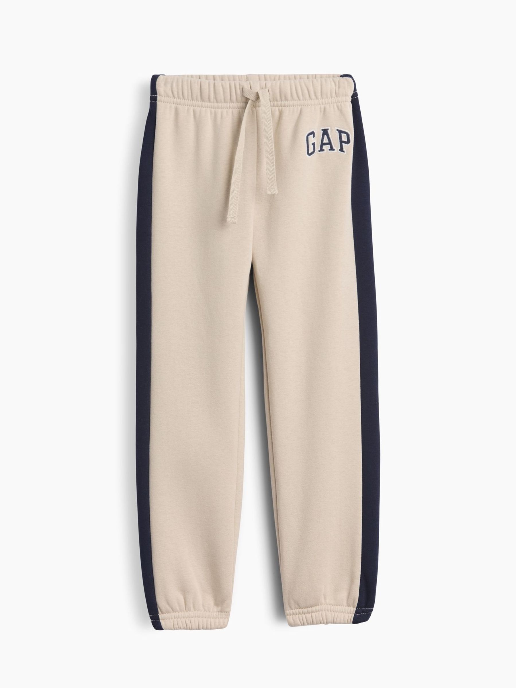 Beige/Black - Relaxed Colourblock Pull-on Joggers