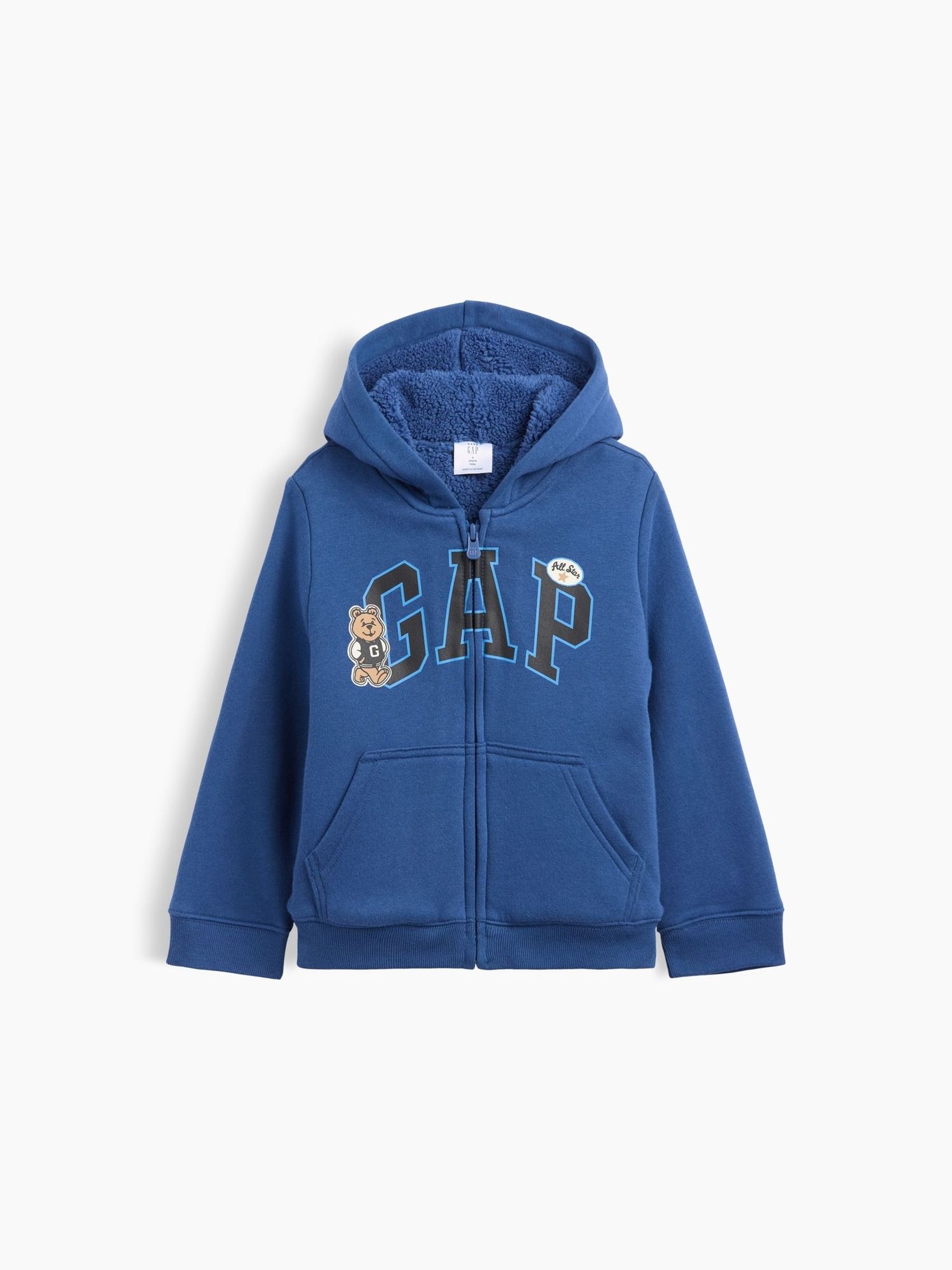 Blue Brannan Bear - Sherpa-lined Logo Zip-up Hoodie