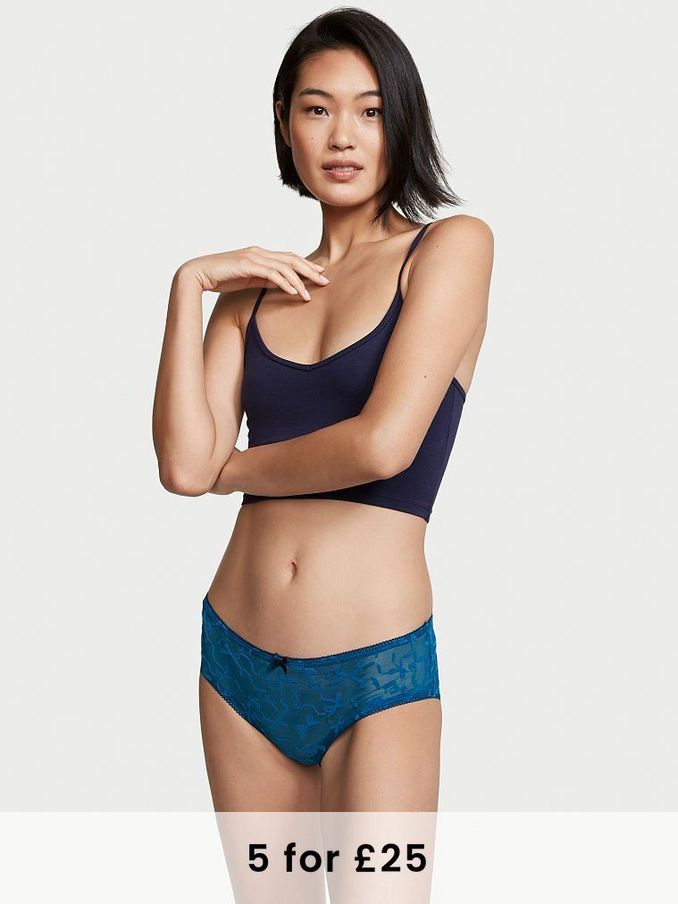Mystic Jade Flocking Lace Hipster Panty (R54828) | £3