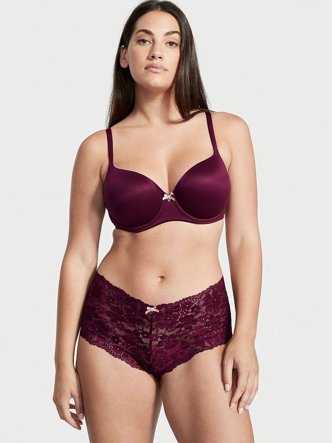 Burgundy Purple Smooth Lightly Lined Demi Bra (R54834) | £15