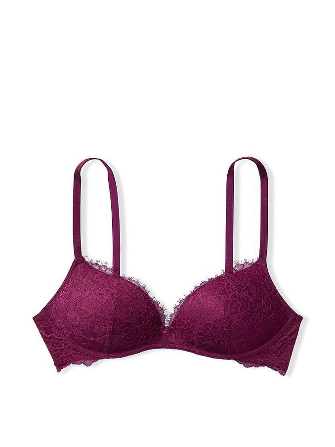 Burgundy Purple Lace Lightly Lined Non Wired Bra (R55140) | £24