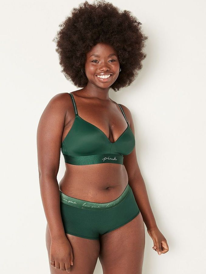 Satin Green Smooth Lightly Lined Non Wired T-Shirt Bra (R71365) | £15