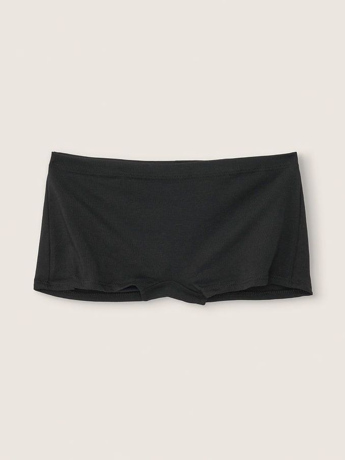 Pure Black Cotton Short Knickers (R71658) | £4
