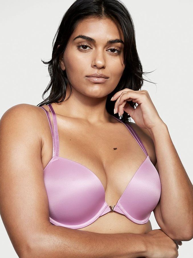 Light Lilac Purple Laceback Frontclose PushUp Bra (R73579) | £20