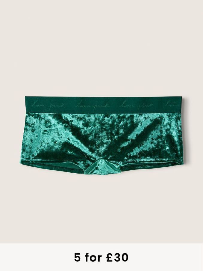 Dark Garden Velvet Victoria's Secret PINK Velvet Boyshort Knickers (R73644) | £3