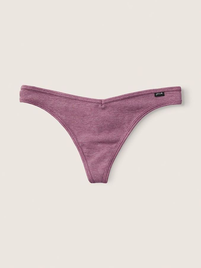 Rich Maroon Cotton Thong Knickers (R74724) | £4
