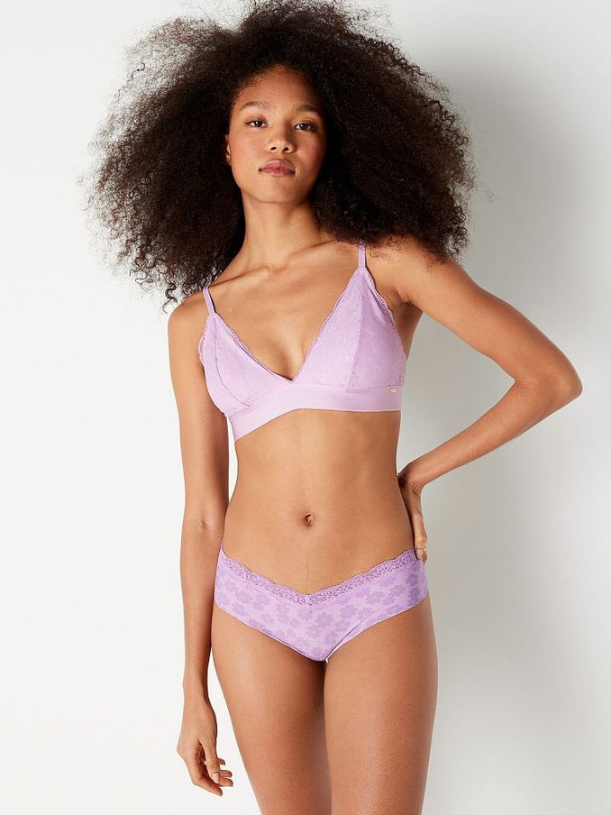 Misty Lilac Floral Purple No Show Cheeky Knickers (R74940) | £4