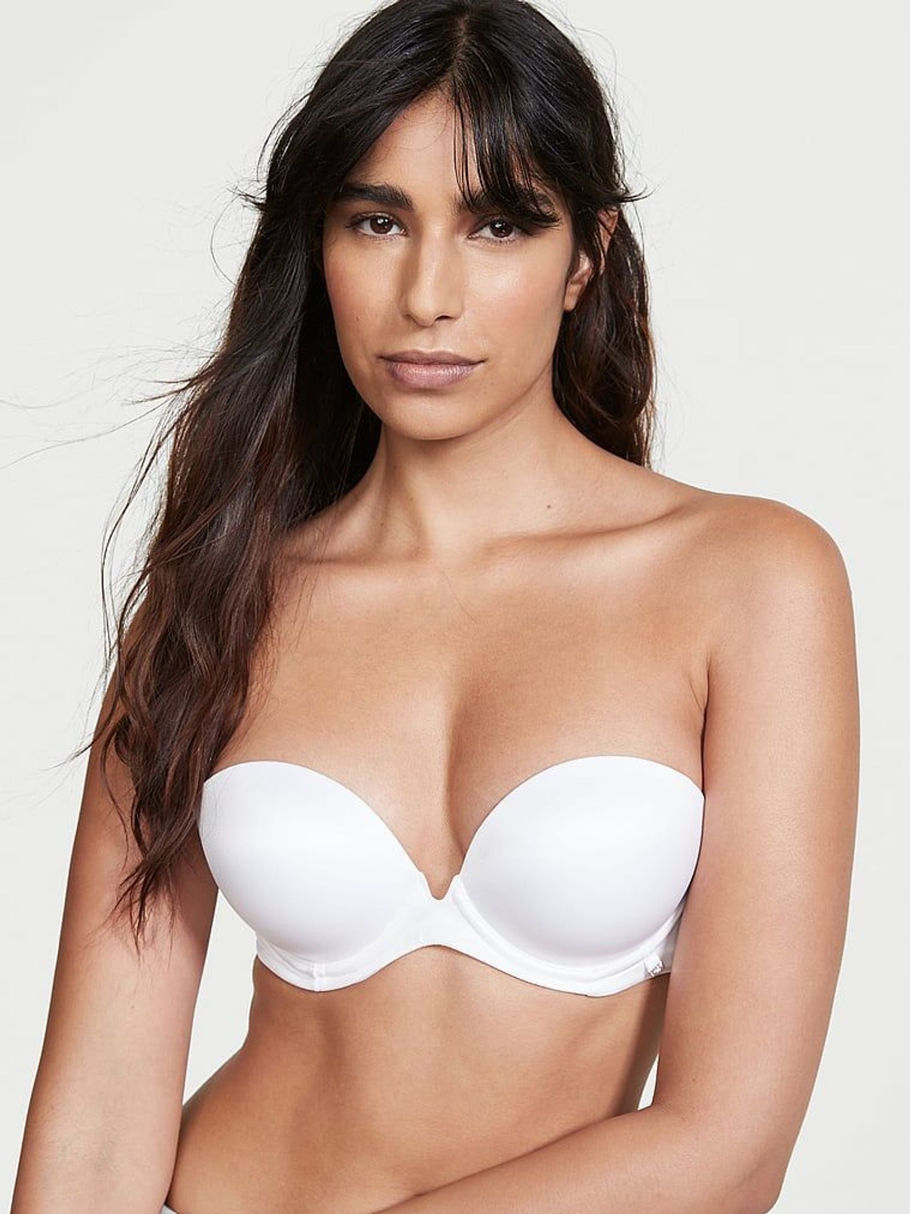 VS White Smooth Strapless Plunge Push Up Bra (R75576) | £24