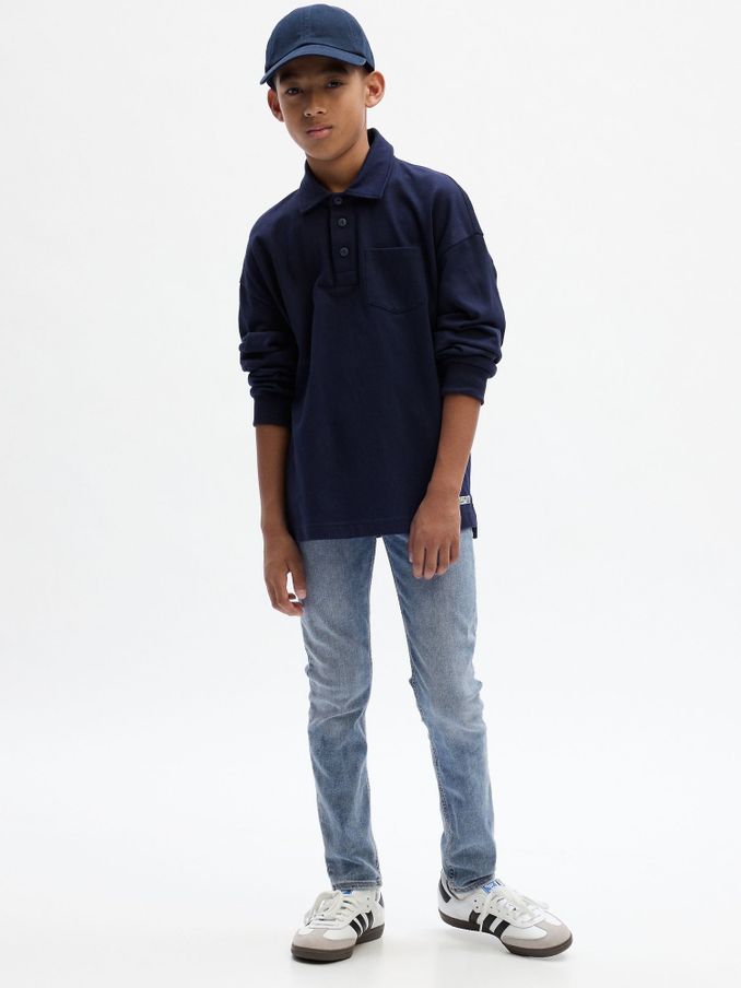 Light Wash Blue Skinny Fit Stretch Jeans (6-14yrs) (R80614) | £30