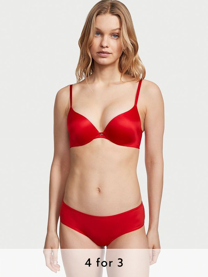 Lipstick Red Lace Trim Cheeky Knickers (R80698) | £14