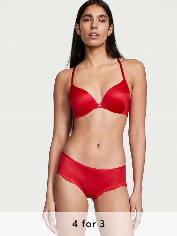 Lipstick Red Lace Trim Knickers (R81035) | £14