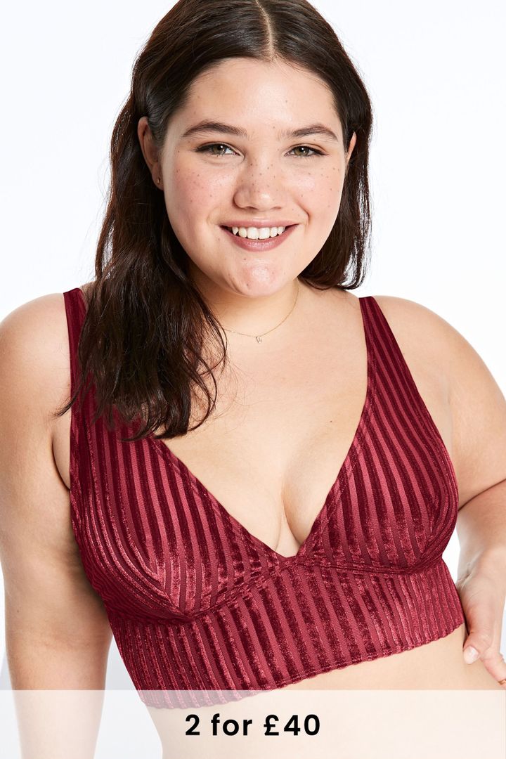 Merlot Night Velvet Velvet Plunge Bralette (R82628) | £20