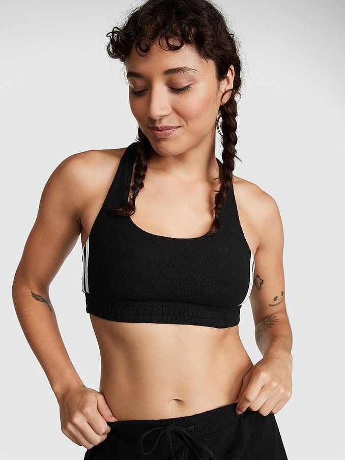 Black Reverse Fleece Bra (R83651) | £12