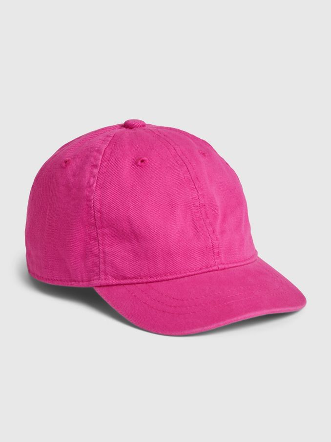 Pink Toddlers Organic Cotton Washed Baseball Hat (R84121) | £4