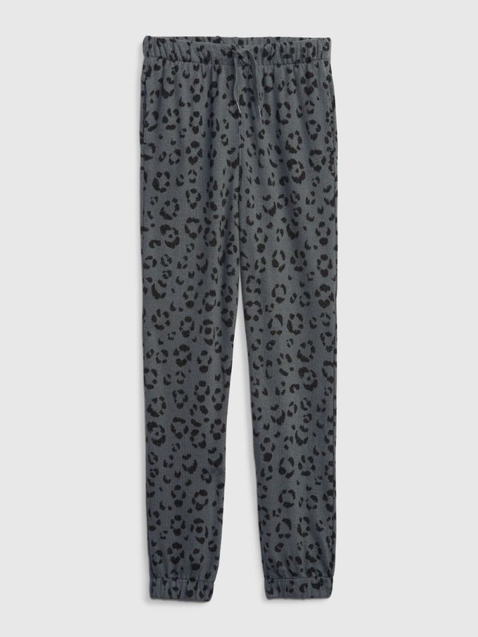 Grey Leopard Print Softspun Joggers (R90769) | £13