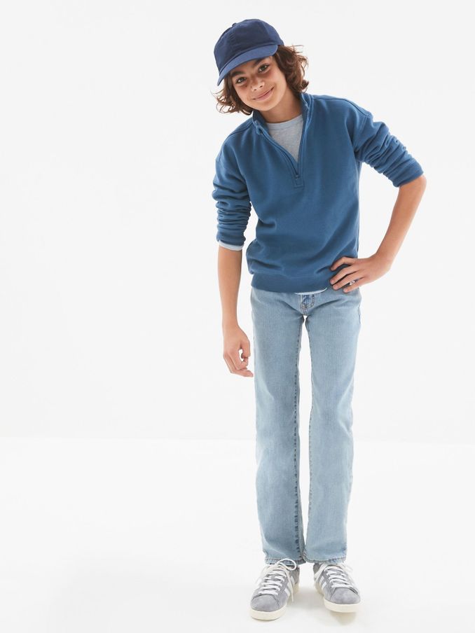 Light Wash Blue Regular Fit Stretch Straight Jeans (6-13yrs) (R92253) | £30