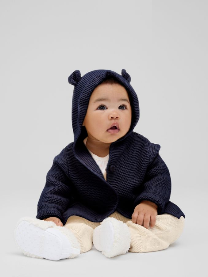 Navy Blue Knitted Brannan Bear Cardigan (Newborn-24mths) (R92908) | £20