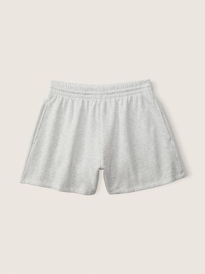 Heather Stone Grey Sans Logo Fleece Short (R93912) | £12