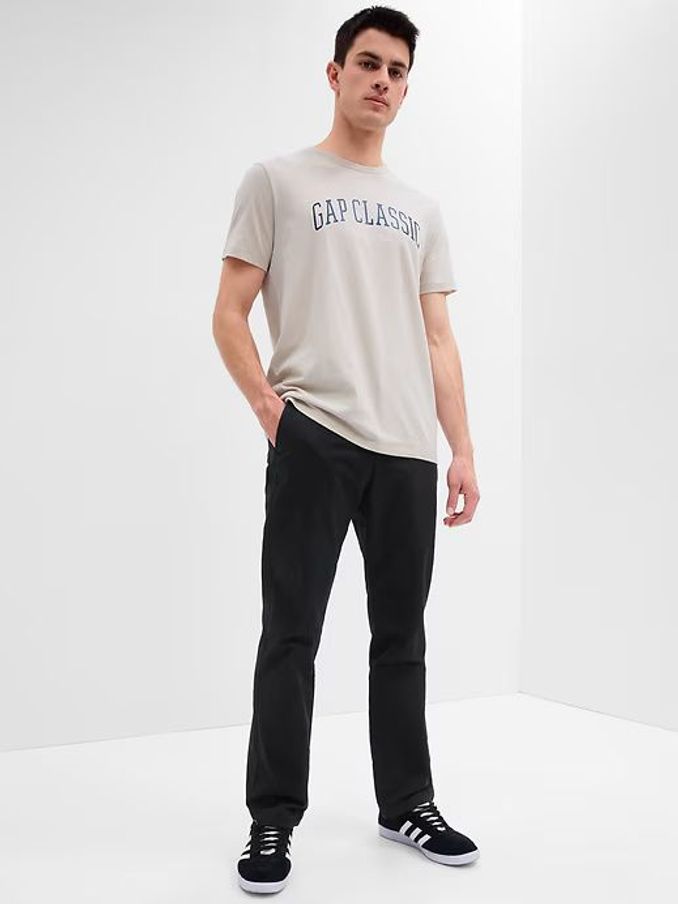 Black Straight Fit Stretch Essential Chino Trousers (R96981) | £40