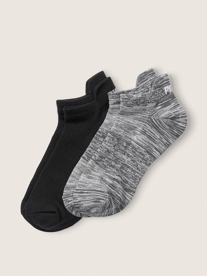 Pure Black And Heather Grey Pack LowShow Active Sock (R97315) | £7