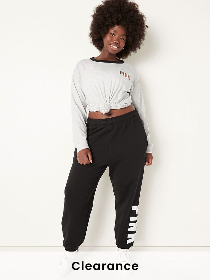 Heather Stone Grey Leopard Dog Logo Cotton Long Sleeve Campus Ringer TShirt (RG9696) | £10
