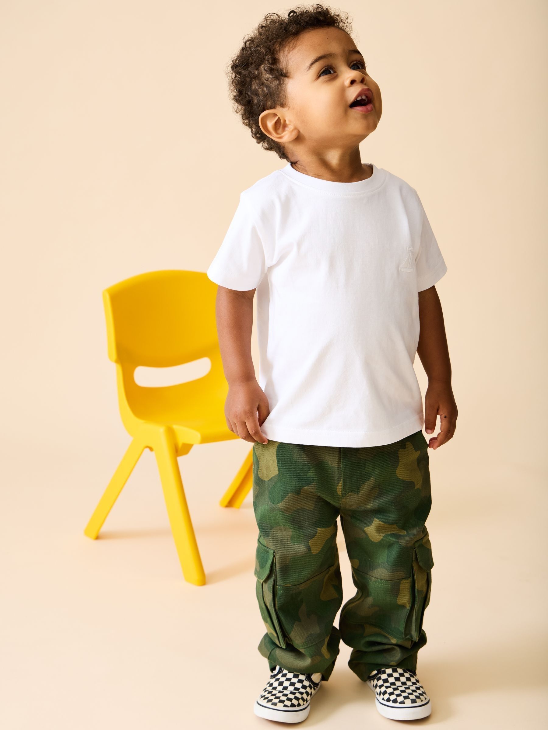 Khaki Green Camo - Cargo Trousers