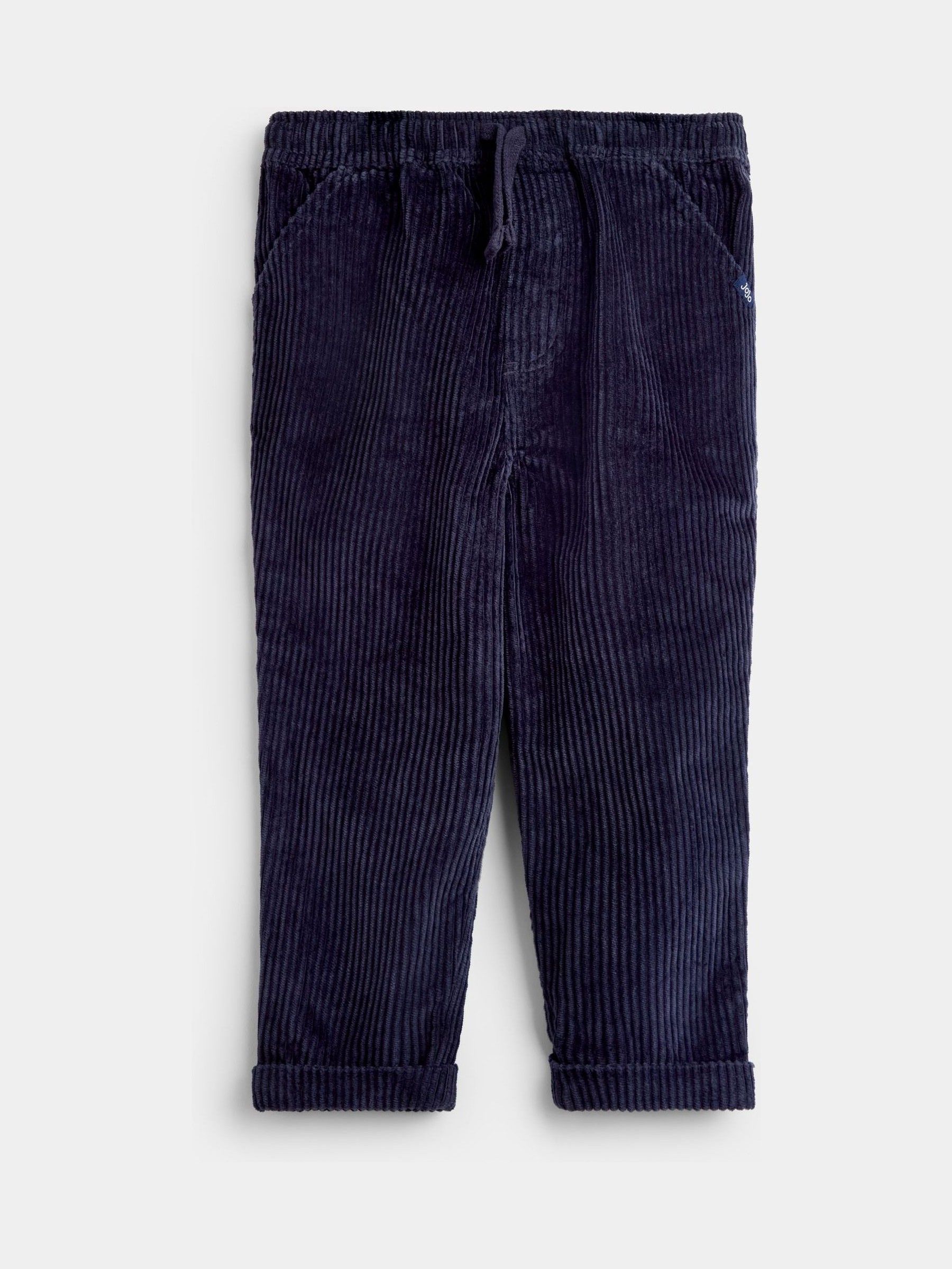 Navy Blue - Cord Pull-up Trousers