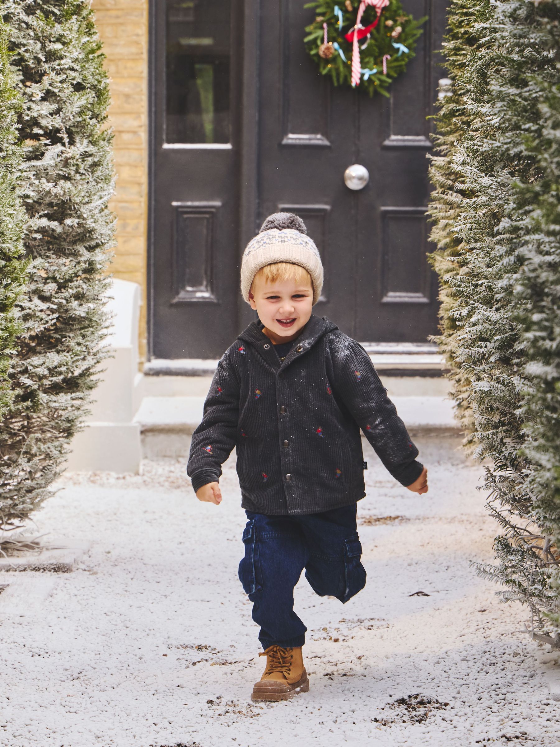 Charcoal Grey Skiers - Embroidered Shacket