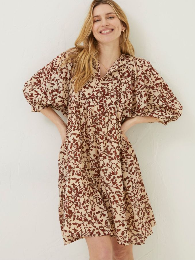 Brown Floral Scarlett Dress (T49469) | £38