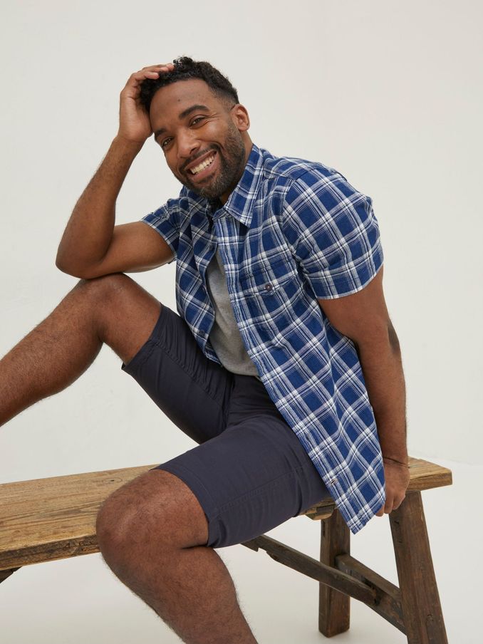 Blue Crowford Check Shirt (T54363) | £30