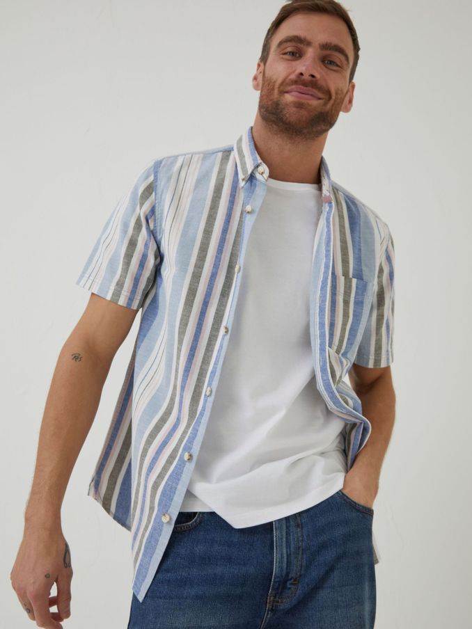 Blue Tynemouth Stripe Shirt (T54762) | £25