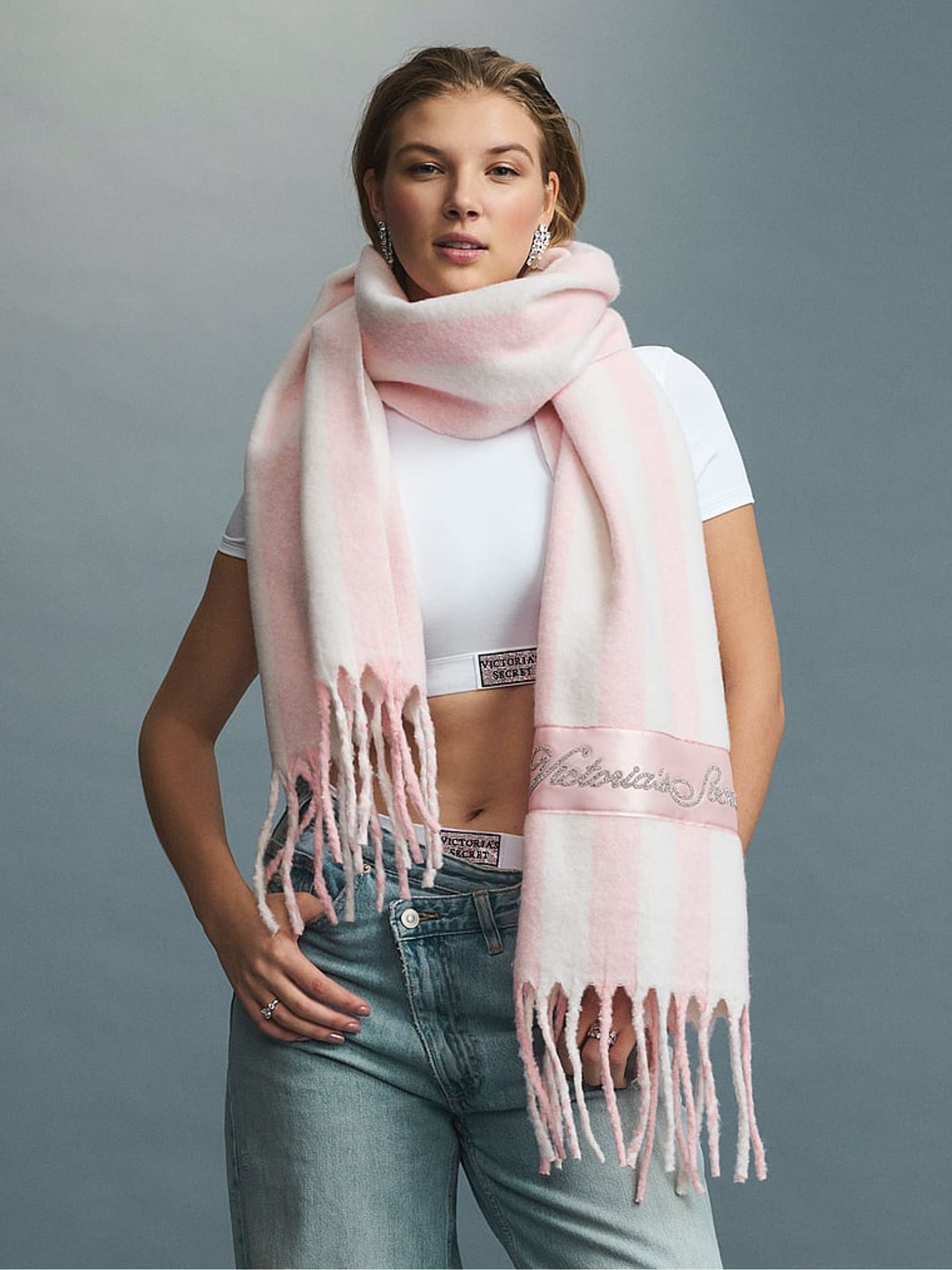 Pink Iconic Stripe - Cosy Blanket Scarf
