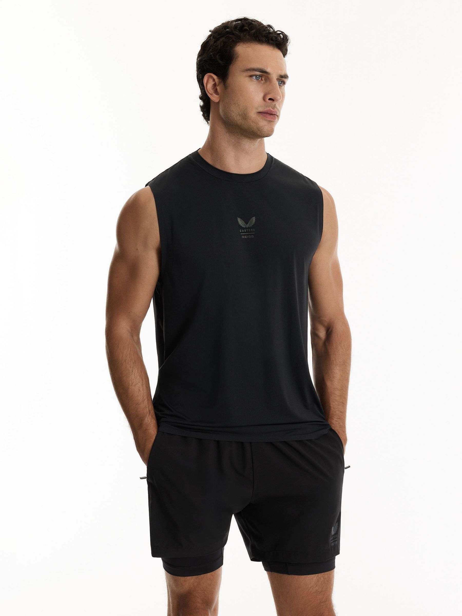 Castore Black/Iridescent Cas - Regular Reiss | Castore Performance Vest