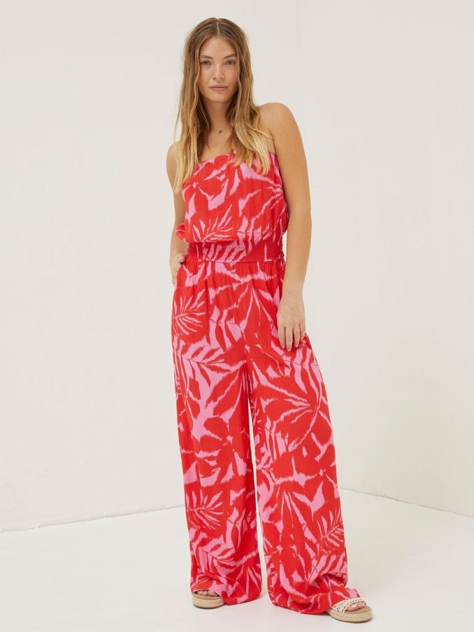 Red Bennie Ikat Jumpsuit (T60374) | £28