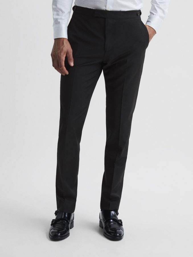 Modern Fit Travel Trousers in Black (U00946) | £48