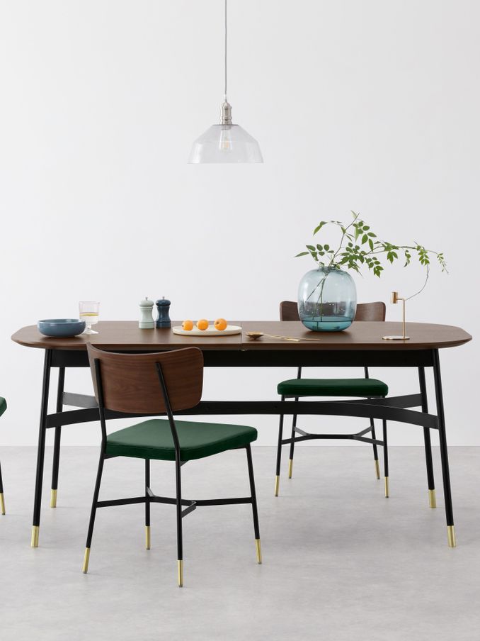 Set of 2 Amalyn Dining Chairs in Velvet in Green (U12148) | £349