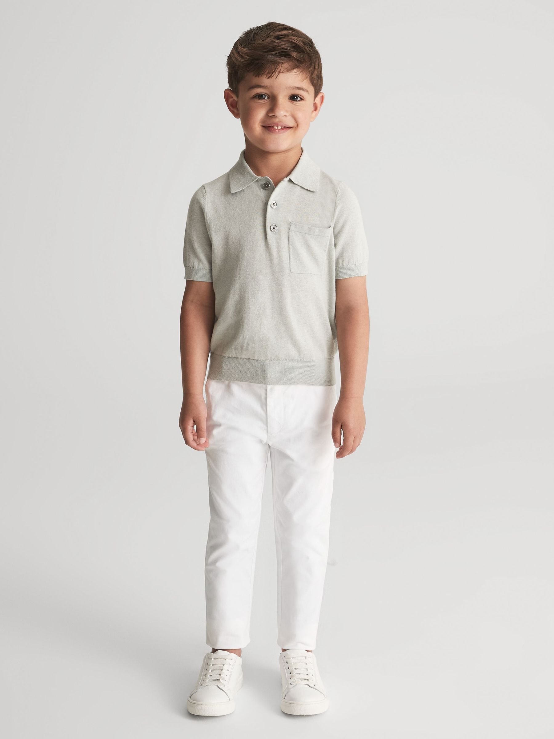 White - Slim Fit Casual Chinos