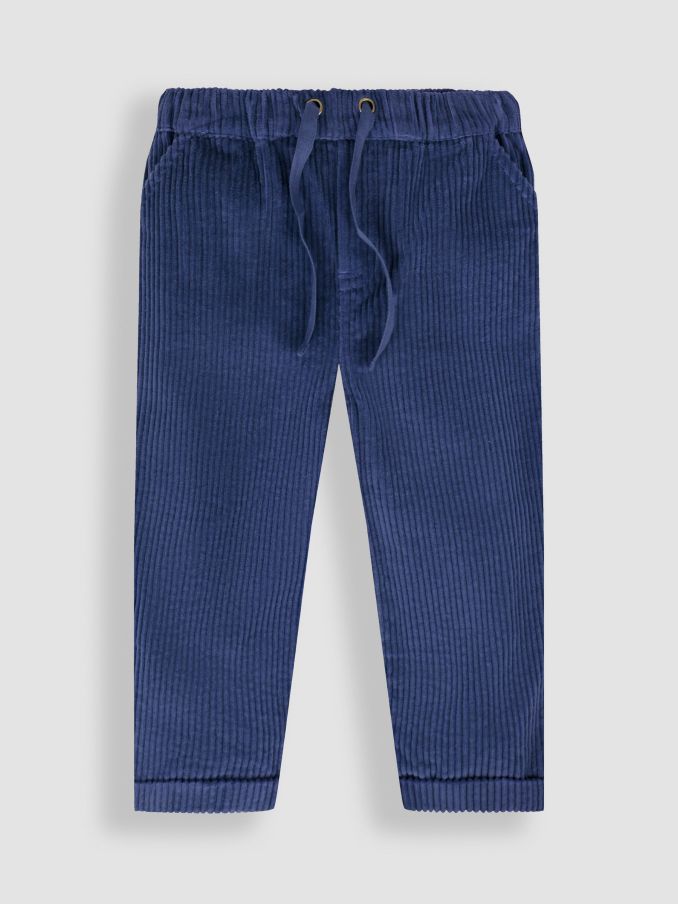 Navy Blue Cord Trousers (U28888) | £21
