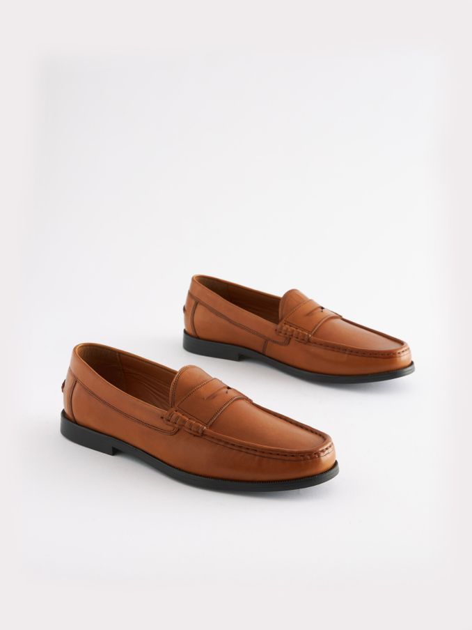 Tan Brown Penny Loafers (U43959) | £65