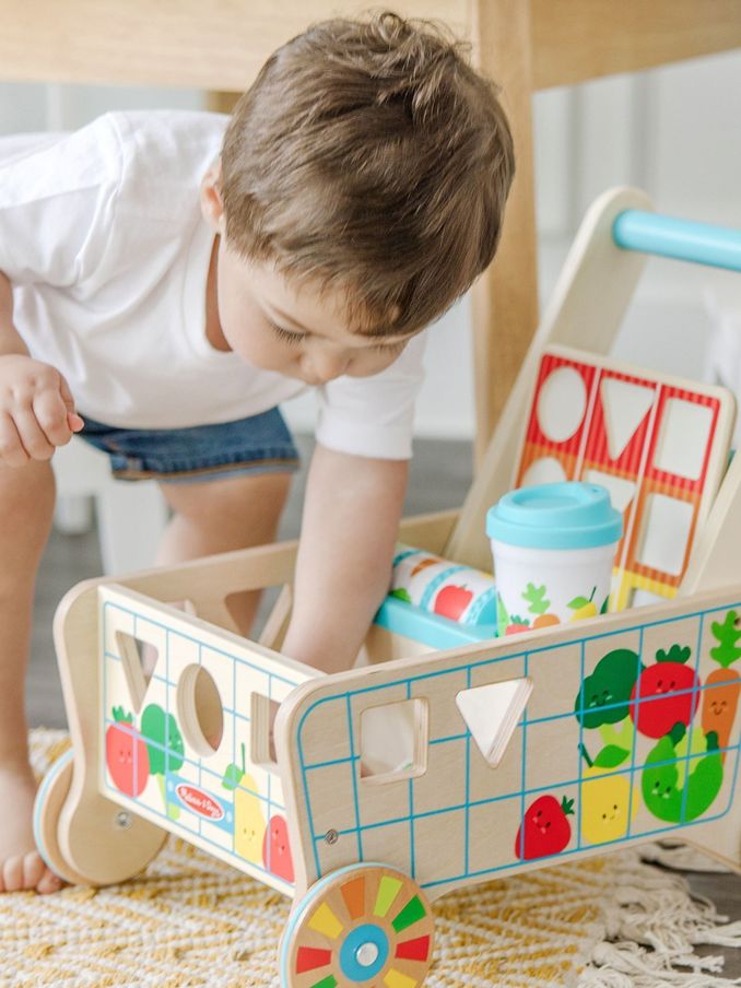 Melissa & Doug Multi Wooden Grow with Me Grocery Cart (U51575) | £75