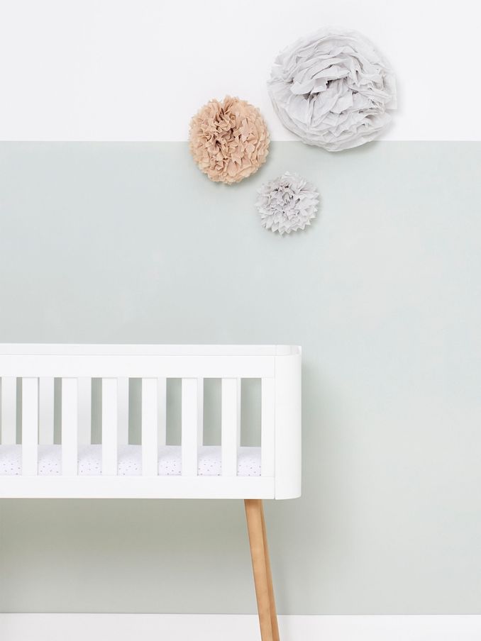 The Little Green Sheep White Kids Crib Fitted Sheet (U66648) | £18