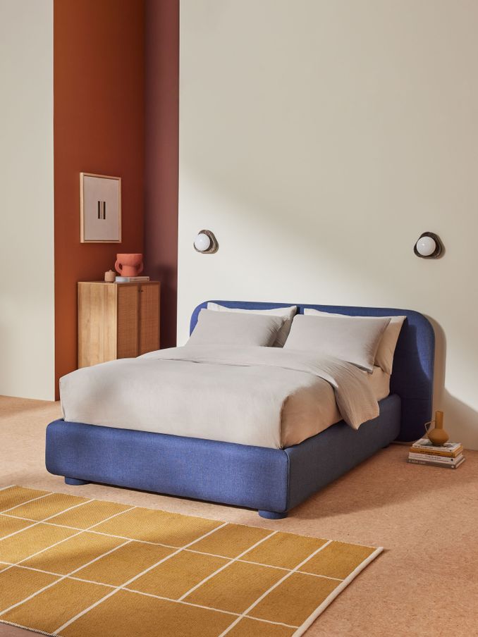 Hanson Ottoman Storage Bed in Blue (U74718) | £799 - £899