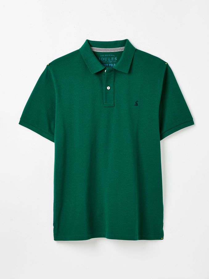 Woody Dark Green Regular Fit Cotton Pique Polo Shirt (U75401) | £20